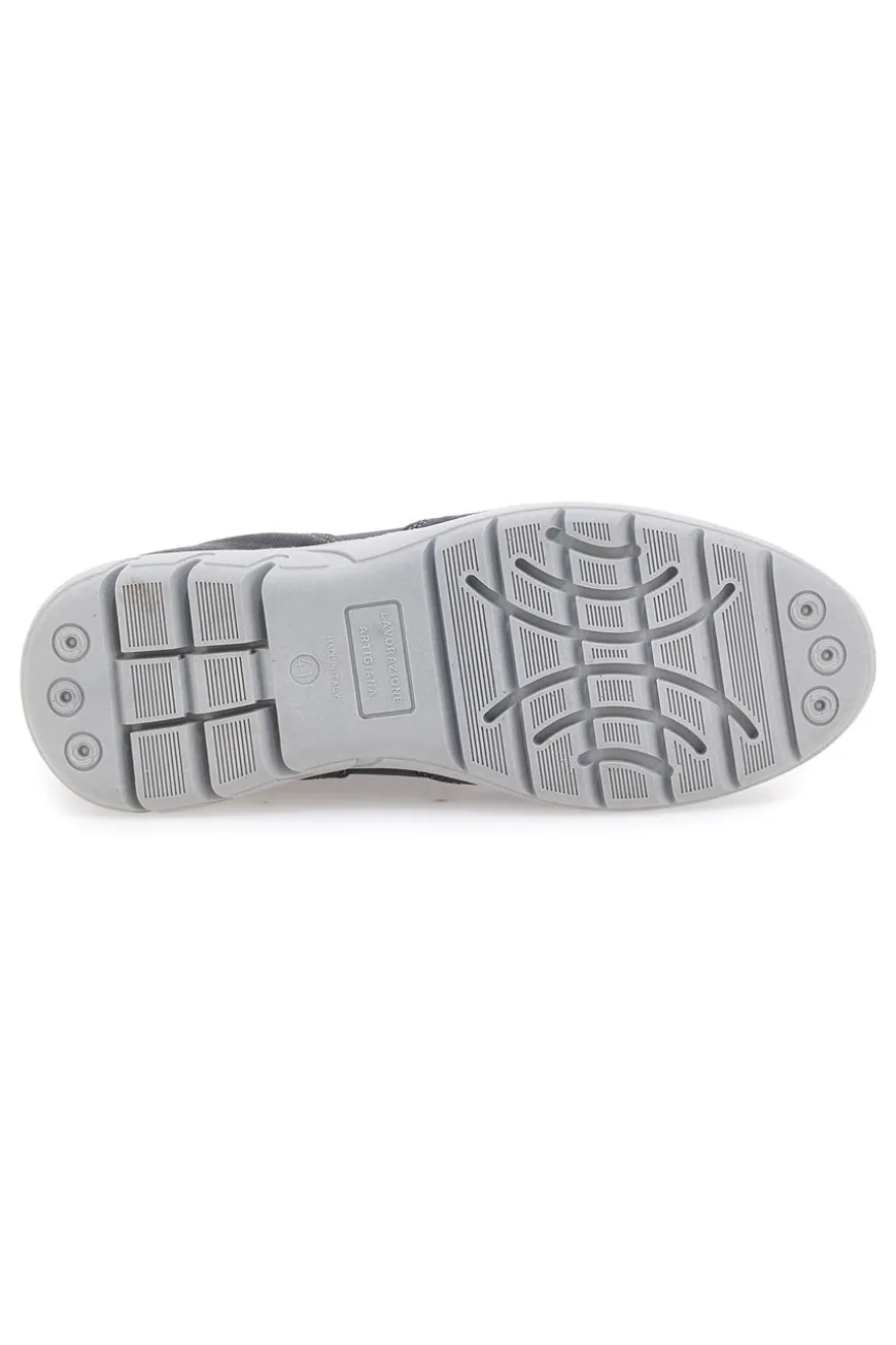 Stringate Grigie con Tomaia in Pelle e Mesh JERPOINT 99