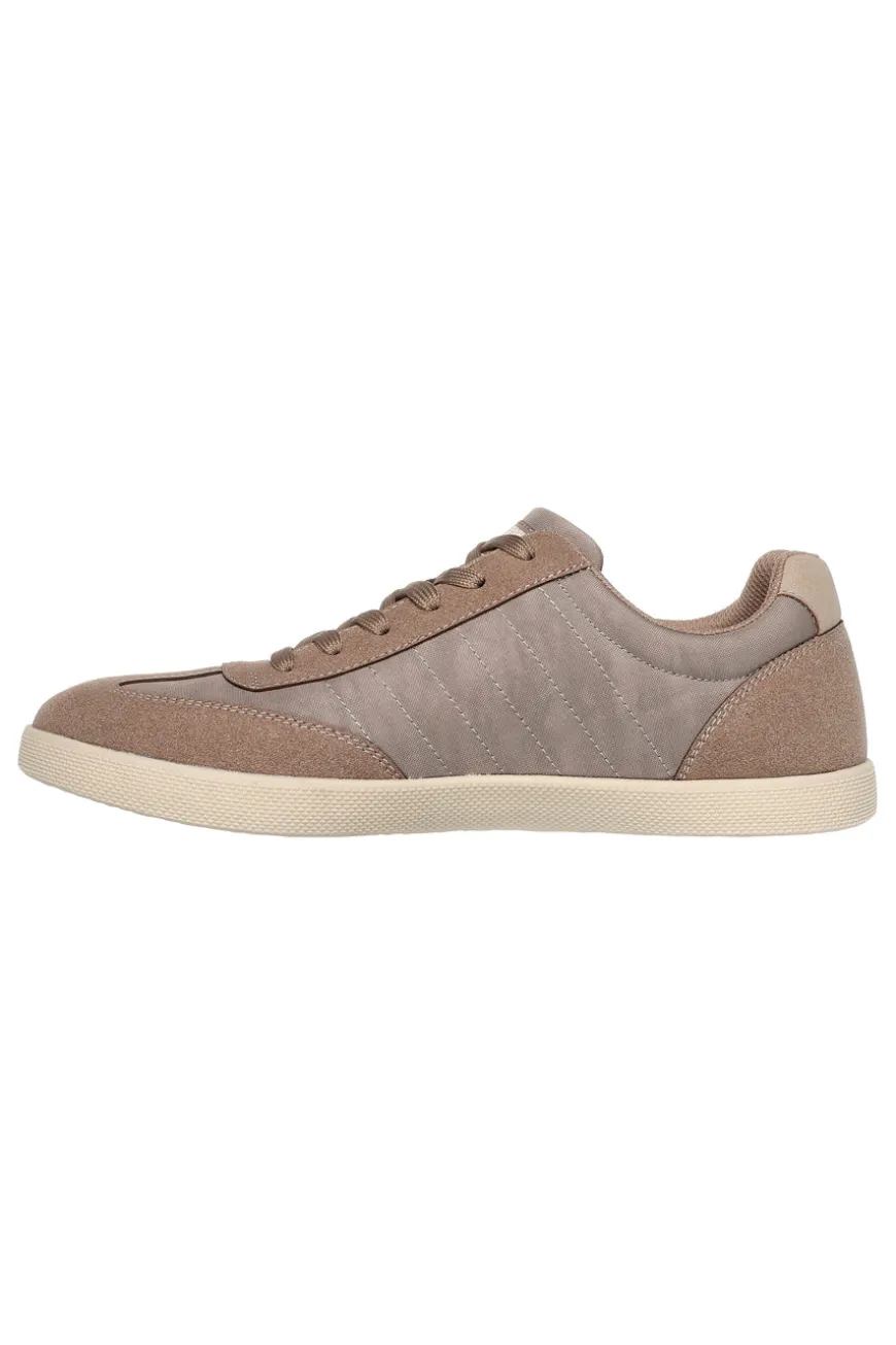 Taupe niedrige Schnürschuhe Skechers Placer Vinson