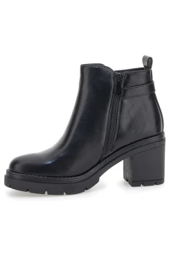 P629 e Stiefeletten mit mittelhohem Absatz und seitlichem Riemen-THE FIRST Best