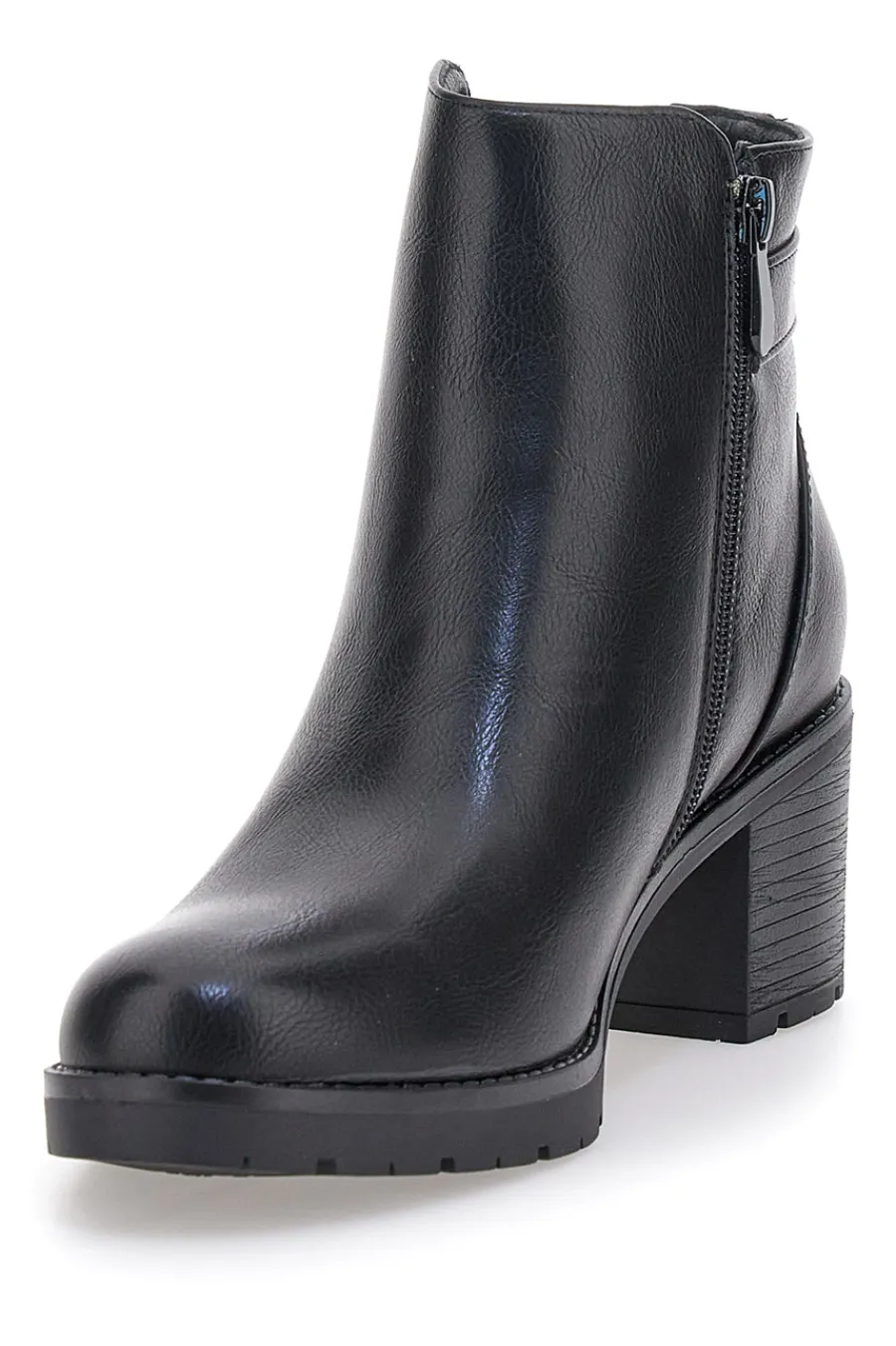 P628 e Stiefeletten mit mittlerem Absatz und elastischer Seite-THE FIRST Online