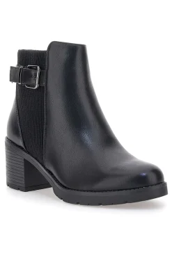 P628 e Stiefeletten mit mittlerem Absatz und elastischer Seite-THE FIRST Online