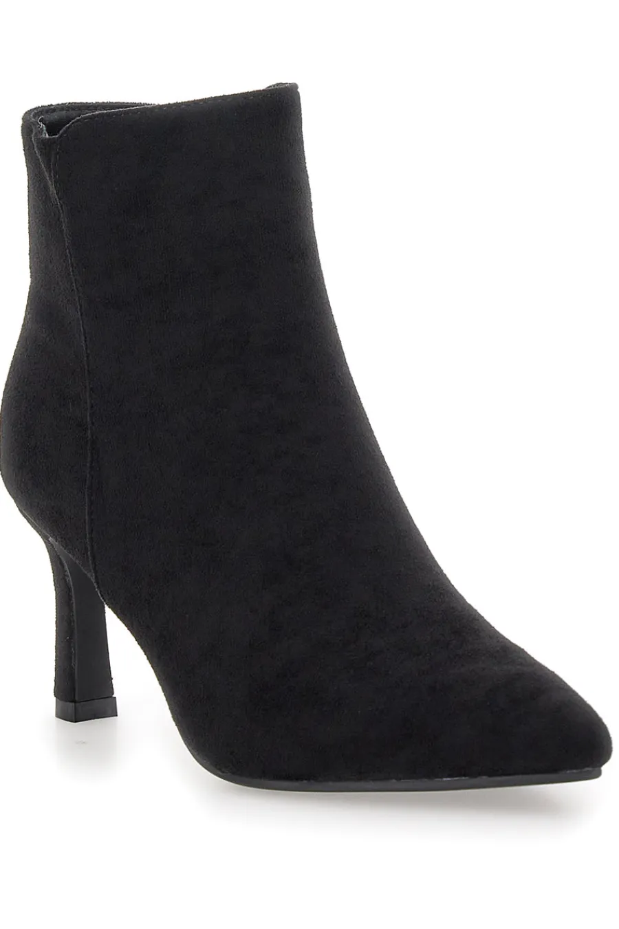 P625 – Stiefeletten aus schwarzem Wildleder mit Stilettoabsatz-THE FIRST Discount