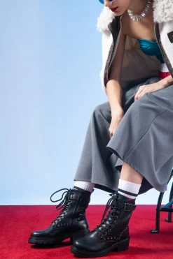503 e Stiefel mit Nieten und Schnalle-THE FIRST Sale
