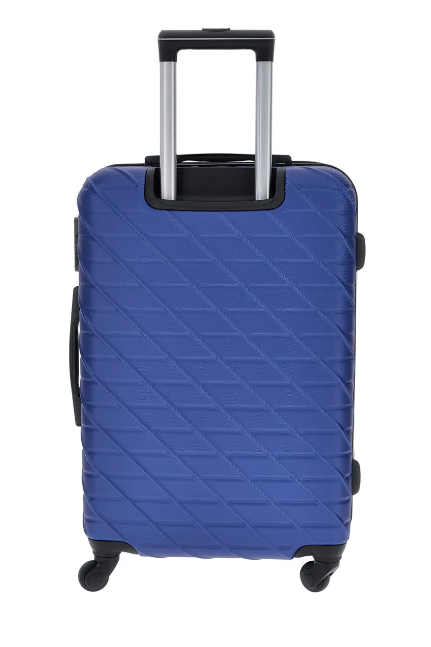 Trolley grande blu rigido con 4 ruote Prima riga PR157/G