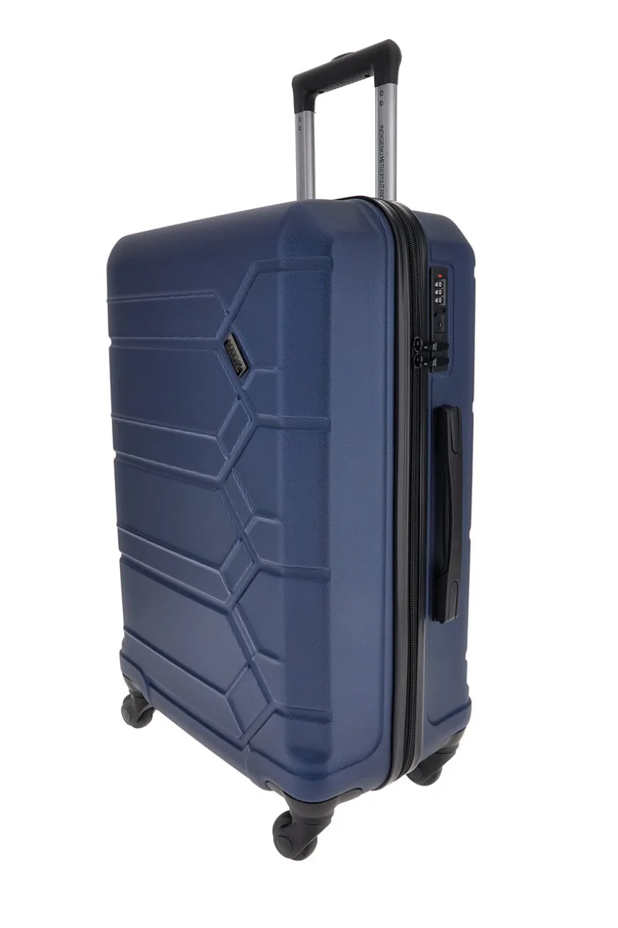 Trolley medio blu rigido 4 ruote Indigeno INDIGENO179/M