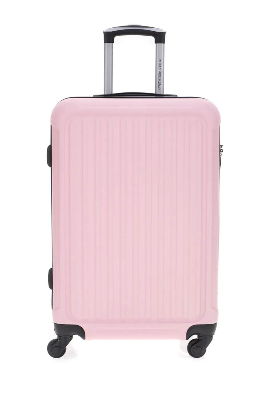 Trolley rigido rosa con chiusura TSA Indigeno 139/P