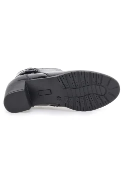 Tronchetti neri con tacco medio e fibbia 7472-PITTARELLO Outlet