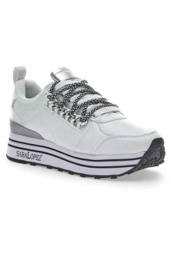 Weiße Flatform-Sneaker von-SARA LOPEZ Outlet
