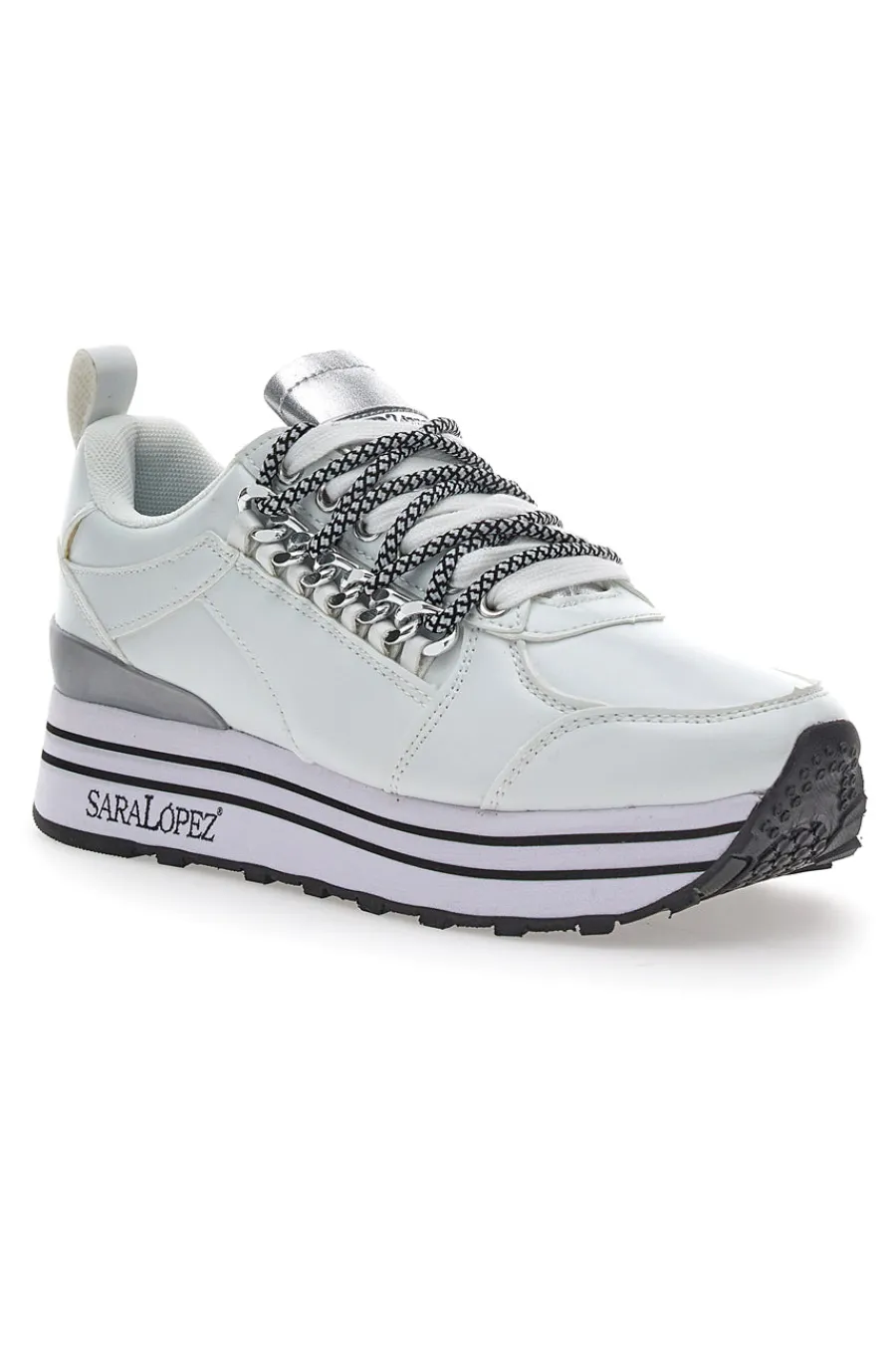 Weiße Flatform-Sneaker von-SARA LOPEZ Outlet