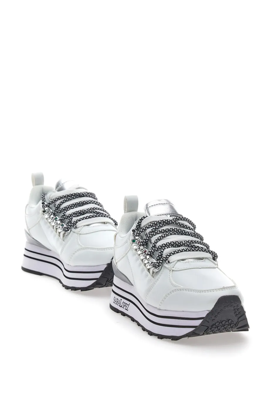 Weiße Flatform-Sneaker von-SARA LOPEZ Outlet