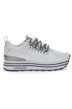 Weiße Flatform-Sneaker von-SARA LOPEZ Outlet