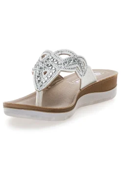 e Flip-Flops mit Steinen und Strasssteinen 36 Bv-INBLU Best