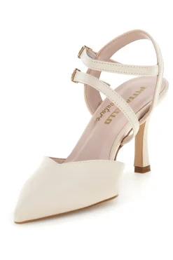Weiße Pumps mit Riemen 3811S-PITTARELLO COUTURE Discount