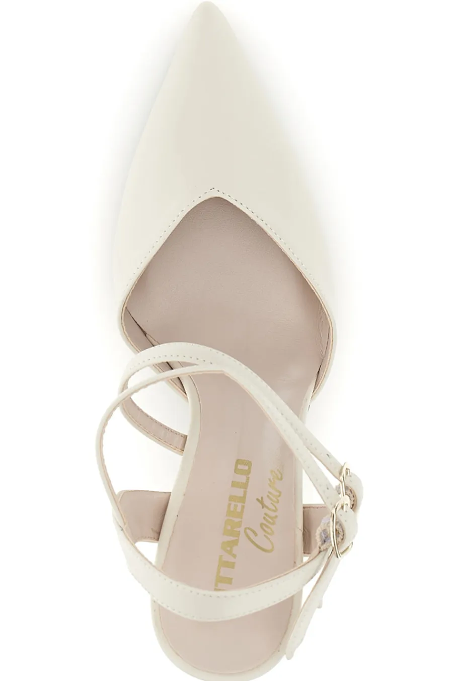 Weiße Pumps mit Riemen 3811S-PITTARELLO COUTURE Discount