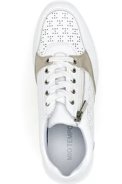 Weiße Schnürschuhe mit seitlichem Reißverschluss H216361-MIO TEMPO Clearance