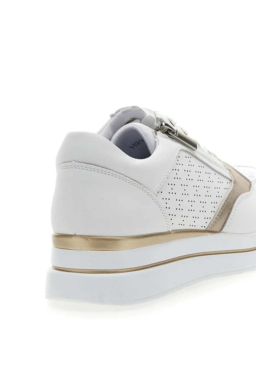 Weiße Schnürschuhe mit seitlichem Reißverschluss H216361-MIO TEMPO Clearance