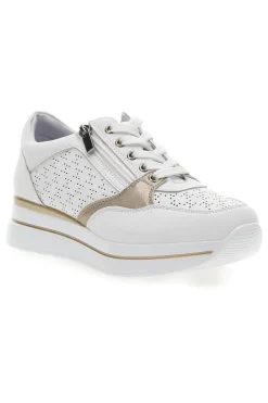Weiße Schnürschuhe mit seitlichem Reißverschluss H216361-MIO TEMPO Clearance