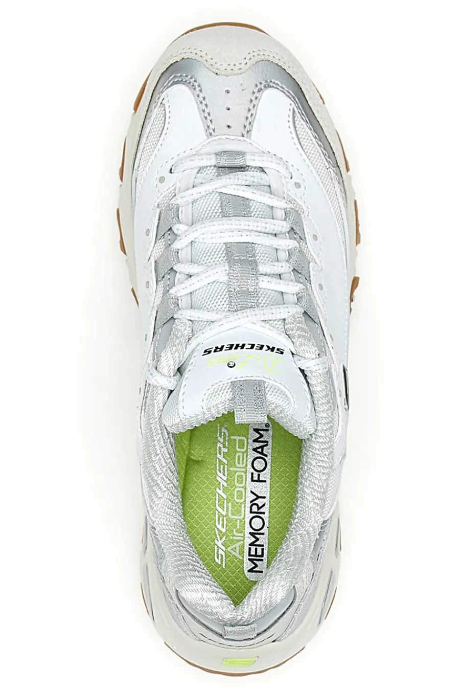 Weiße Schuhe mit schillernden Einsätzen und Memory Foam D'Lites Dazzling Shine-SKECHERS Best
