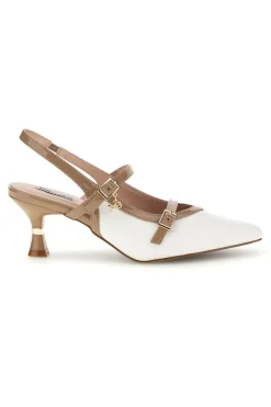 Weiße Slingbacks mit Riemchen Burani 51852c1209-MARIELLA BURANI Discount