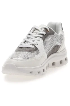 graue Damen Turnschuhe mit Mesh-Einsätzen Pittarello 8W24859-PITTARELLO CAPSULE