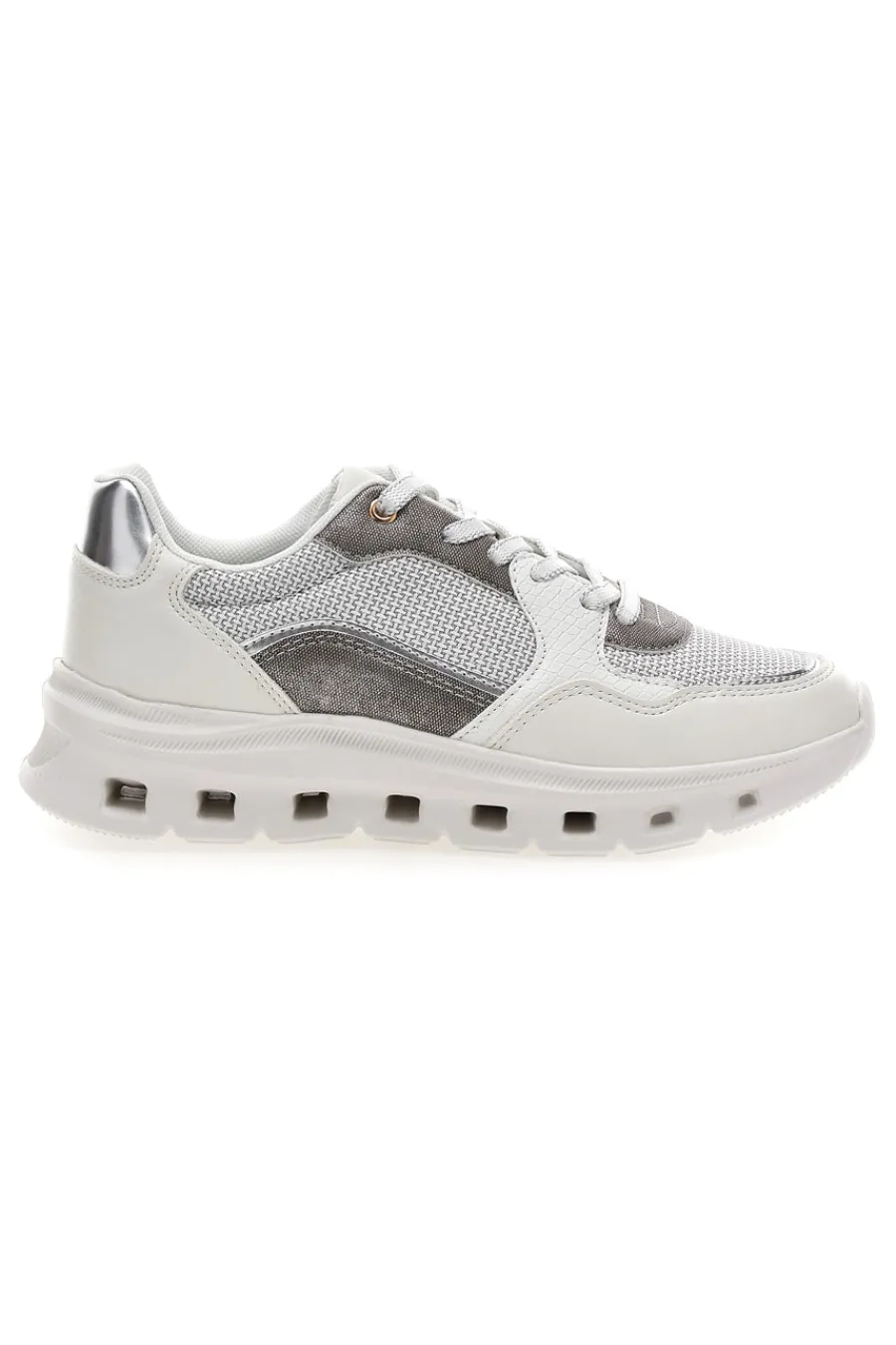 graue Damen Turnschuhe mit Mesh-Einsätzen Pittarello 8W24859-PITTARELLO CAPSULE