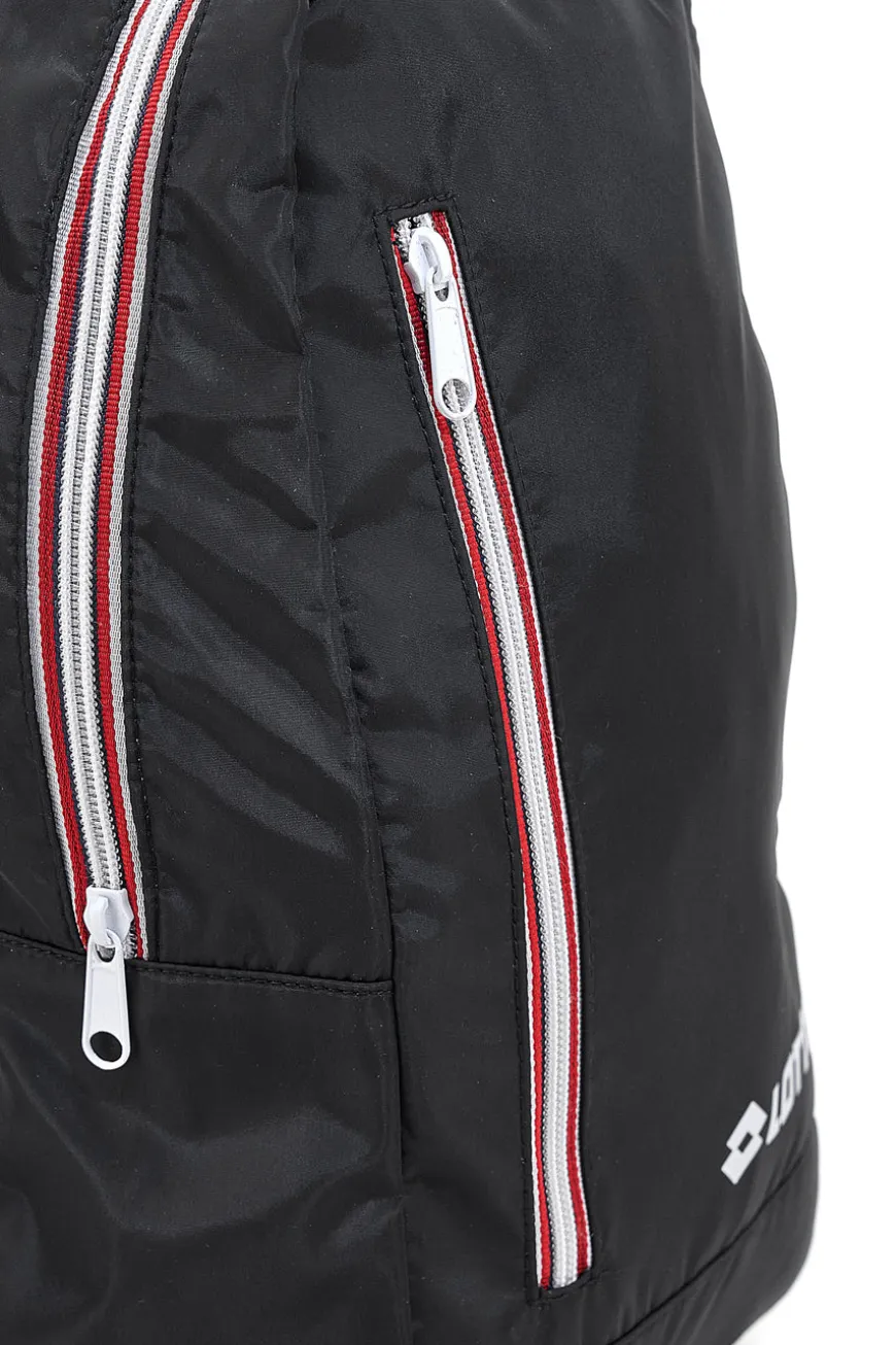 Zaino Nero con Zip Laterale Lotto LTT438