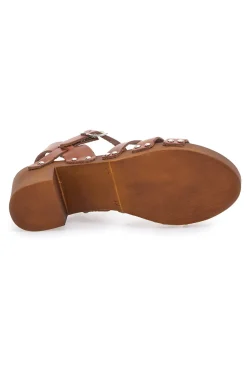 Zoccoli con Cinturino Cognac Vera Pelle 5759-PITTARELLO LOVE Outlet