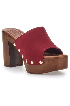 Zoccoli Mules Vinaccia con borchie 35011/SC-PITTARELLO LOVE Discount