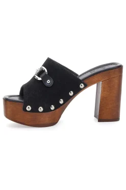 Zoccoli Neri con Morsetto Vera Pelle 35011P-PITTARELLO LOVE Best