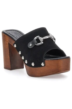 Zoccoli Neri con Morsetto Vera Pelle 35011P-PITTARELLO LOVE Best