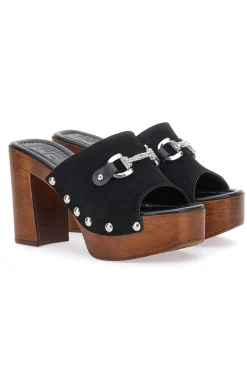 Zoccoli Neri con Morsetto Vera Pelle 35011P-PITTARELLO LOVE Best