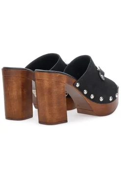 Zoccoli Neri con Morsetto Vera Pelle 35011P-PITTARELLO LOVE Best