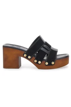 Zoccoli Neri Con Tacco 9 cm 5387-PITTARELLO LOVE Outlet